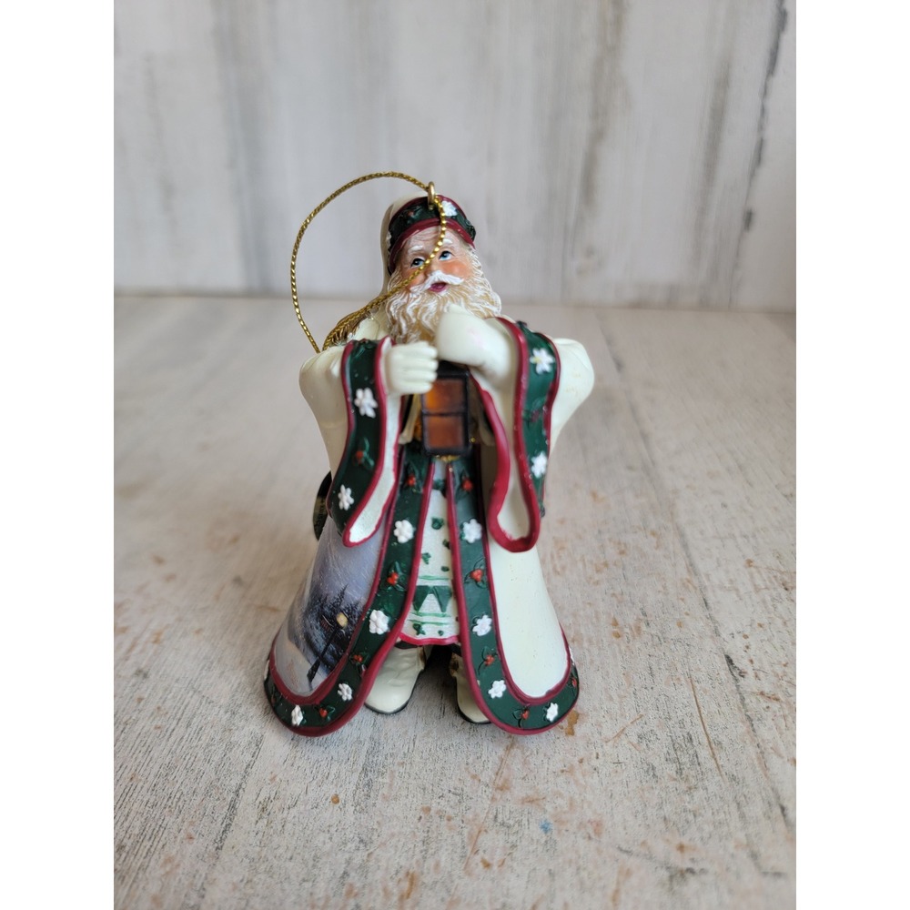 Vintage Thomas Kinkade Santa Claus Dawn Xmas day ornament unique decor